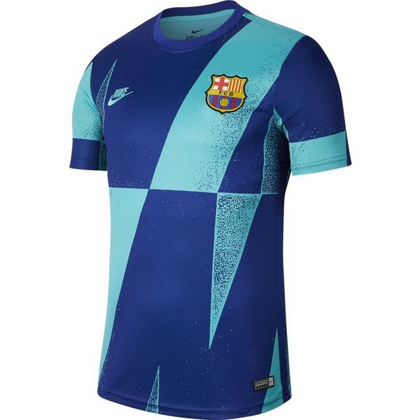 Camiseta de Entrenamiento Barcelona 2019 2020 Azul Amarillo
